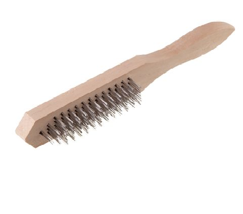 Щітка ручна Intertool, 5-рядна, корпус із дерева, cталевий дріт